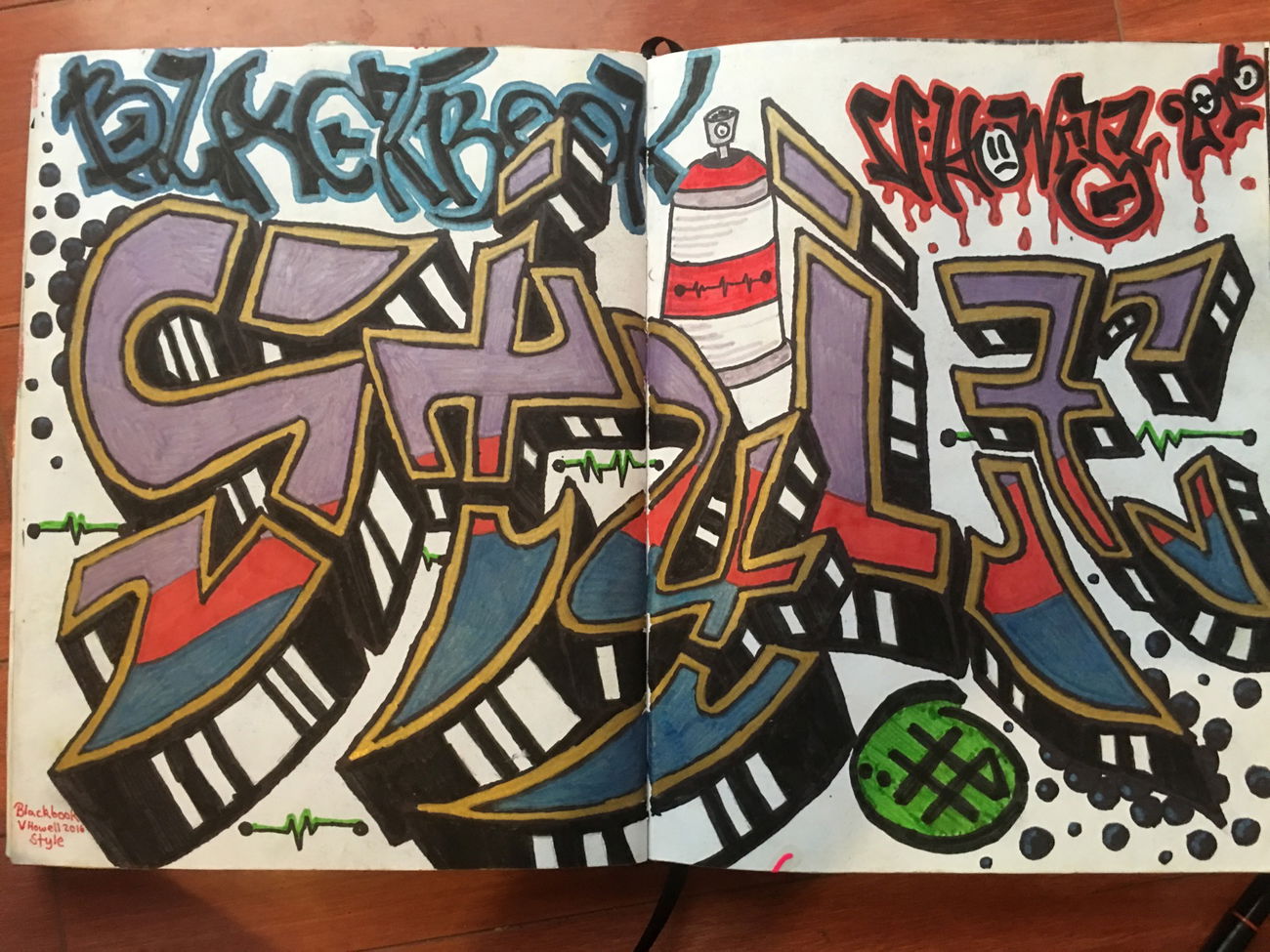 Graffiti Sketch in Shepparton - Photo by Verno