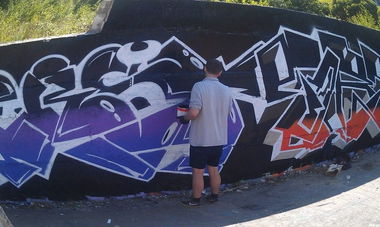 Graffiti Wall in Сосновый Бор - Photo by Vestowerst (2014)