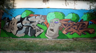 Graffiti Wall in Сосновый Бор - Photo by Vestowerst (2013)