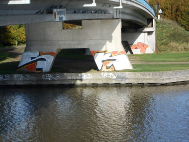 Graffiti Bombing in Izegem - Photo by ViceSKBK - VICE, SK, BK (2013)