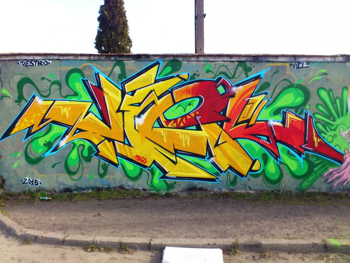 Graffiti Wall - Photo by VielOne - Viel, yellow, szczecin (2015)
