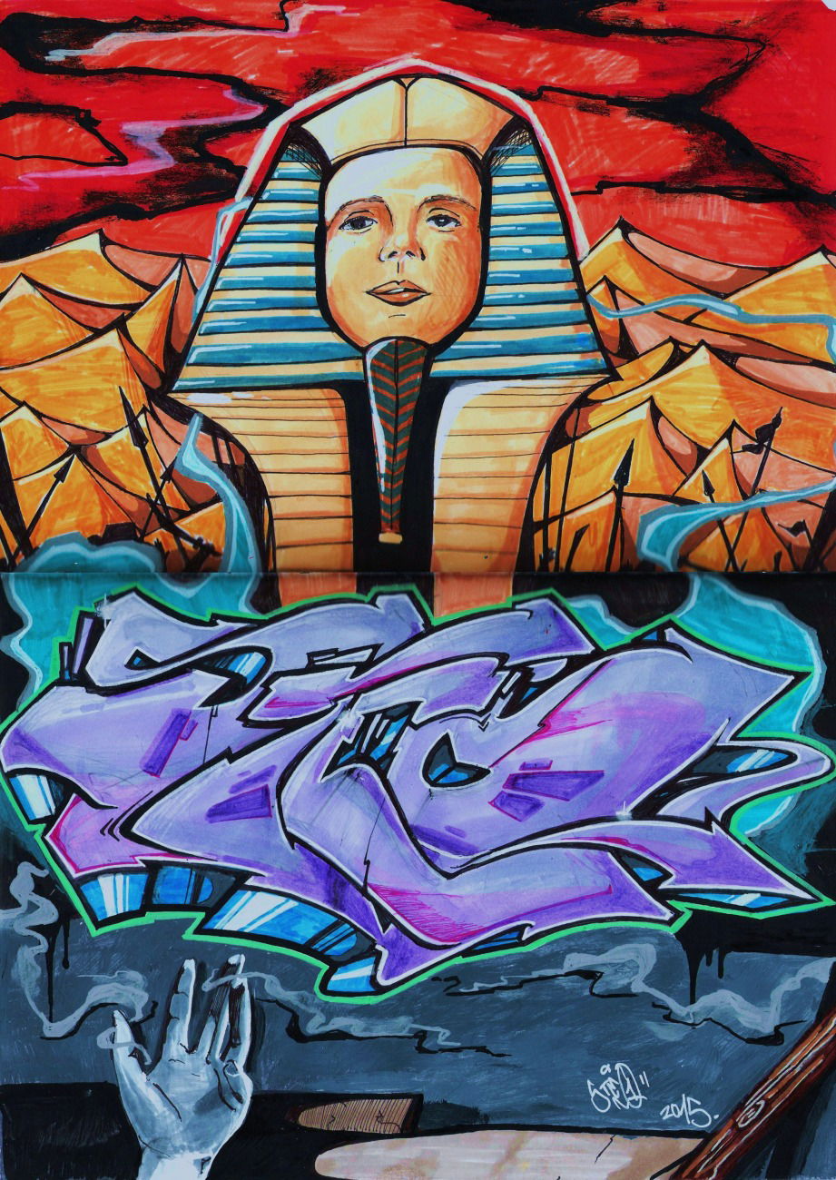 Graffiti Sketch - Photo by Vilsaa - steo, blackbook, doublepage