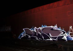 Graffiti Train - Photo by Vilsaa - freight, swag