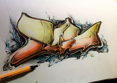 Graffiti Sketch - Photo by Vilsaa - steo, sketch, blackbook