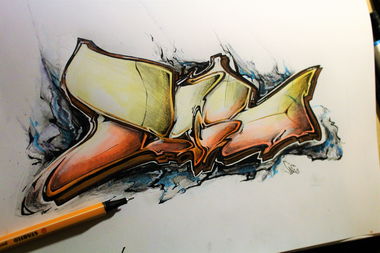 Graffiti Sketch - Photo by Vilsaa - steo, sketch, blackbook