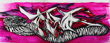 Graffiti Sketch - Photo by Vilsaa - trevor, thinkpink, zebra