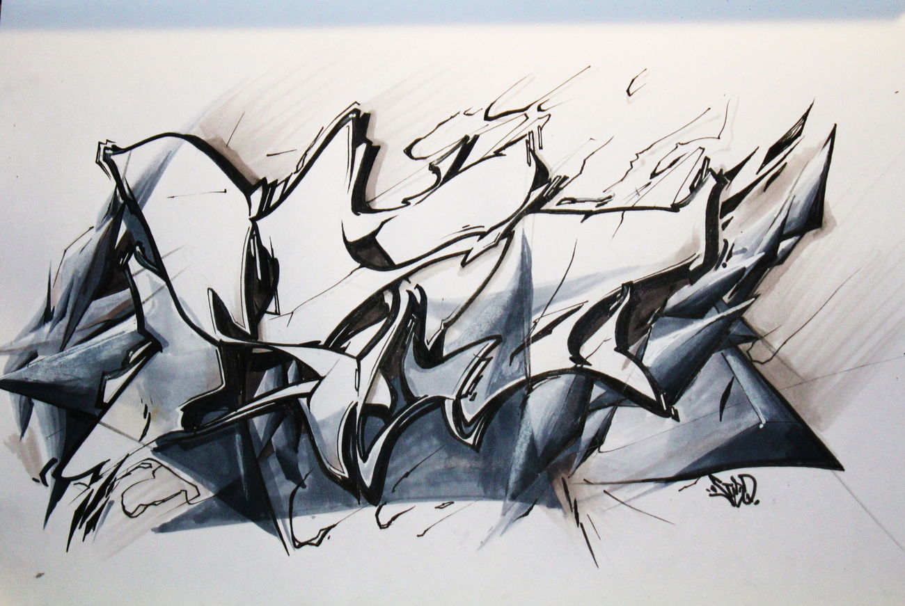 Graffiti Sketch - Photo by Vilsaa - sketch