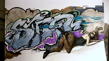 Graffiti Sketch - Photo by Vilsaa - steo