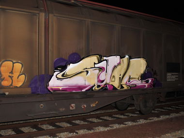 Graffiti Train - Photo by Vilsaa - freight, train