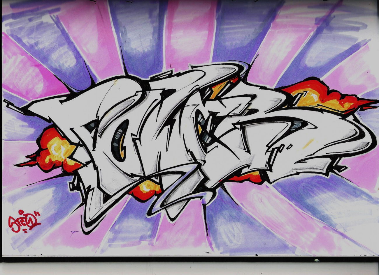 Graffiti Sketch - Photo by Vilsaa - steo, power, blackbook
