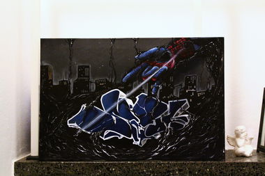 Graffiti Wall - Photo by Vilsaa - canvas, spiderman, steo