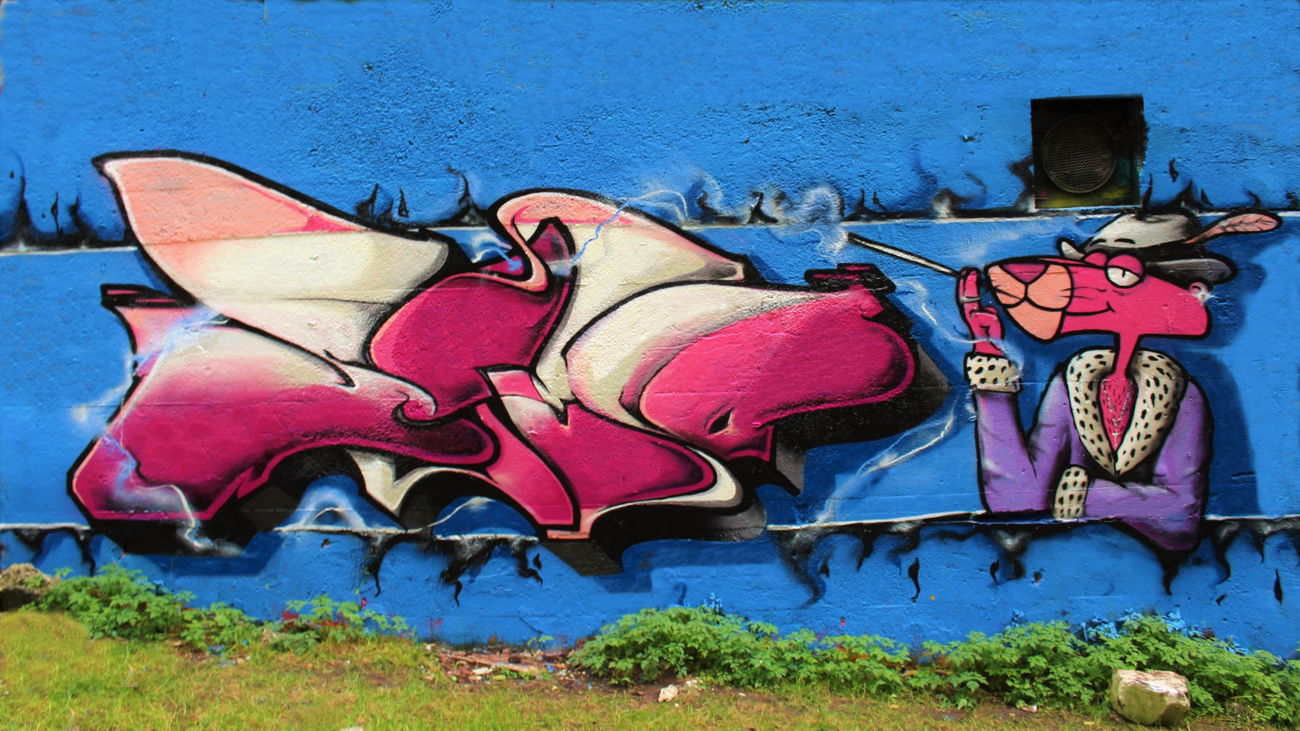 Graffiti Wall in Bremen - Photo by Vilsaa - pimp, steo, pinkpanther