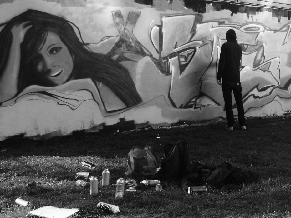 Graffiti Wall - Photo by Vilsaa - girl, ewa, hot