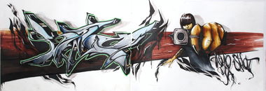 Graffiti Sketch - Photo by Vilsaa - knarre, shot, steo