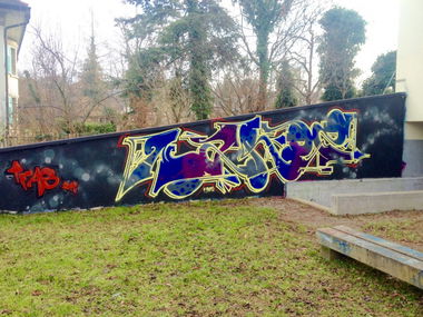 Graffiti Wall in Schaffhausen - Photo by Vinc13 - Naroz, TFA'S, Schaffhausen (2014)