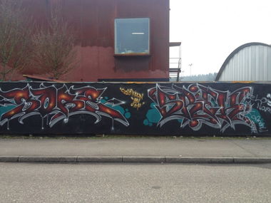 Graffiti Wall in Solothurn - Photo by Vinc13 - Sore92, Srek, Lörrach
