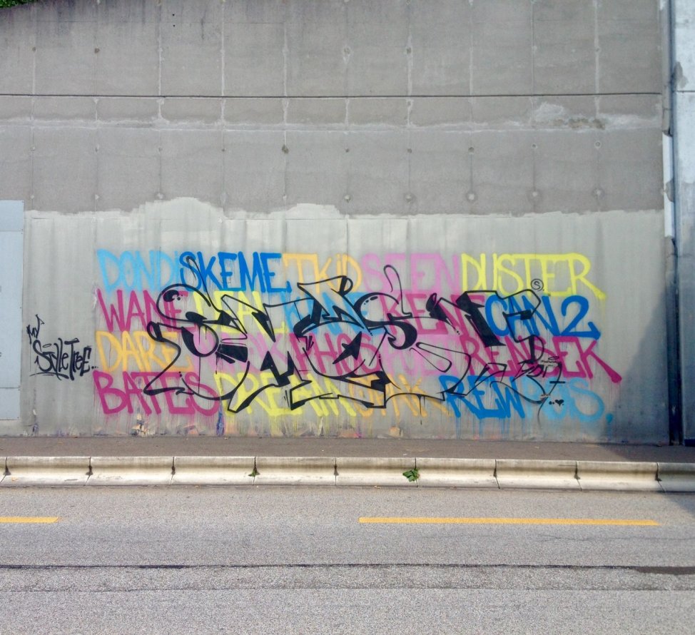 Graffiti Wall in Basel - Photo by Vinc13 - Smash137, Basel