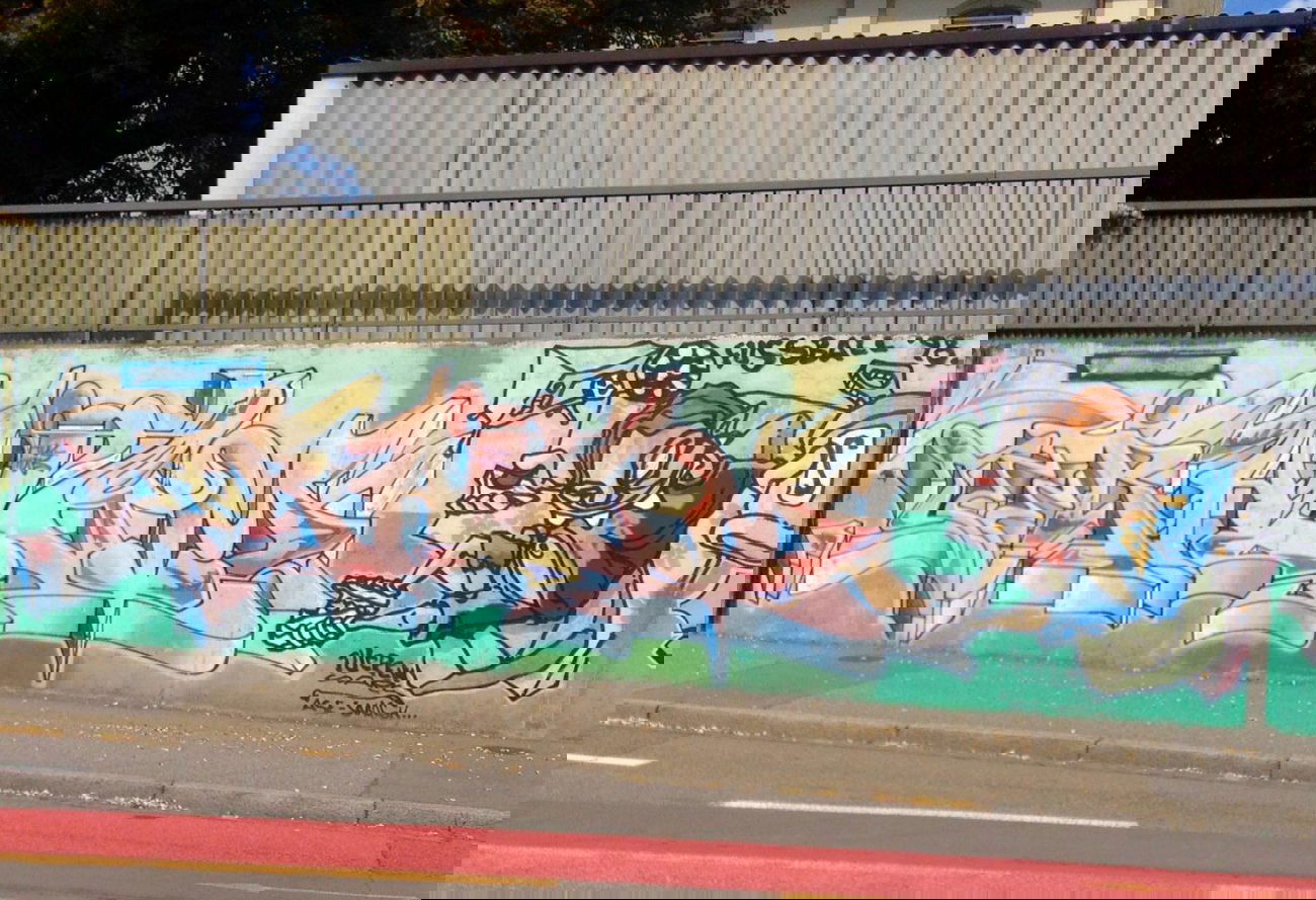 Graffiti Wall in Basel - Photo by Vinc13 - Raym, TUC, TWS (1998)