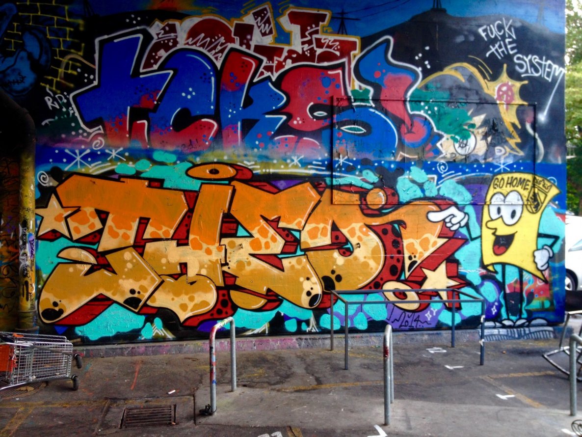 Graffiti Wall in Bern - Photo by Vinc13 - TCK, Theo (2014)