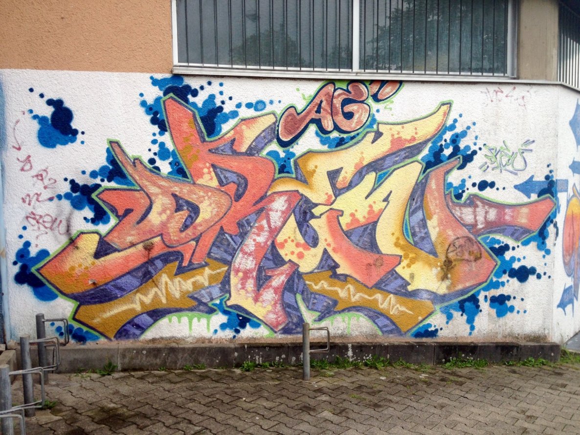 Graffiti Wall in Bad Säckingen - Photo by Vinc13 - Drew, AG, Bad (2000)