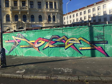 Graffiti Wall - Photo by Vinc13 - Aone, Praha, Prague (2015)