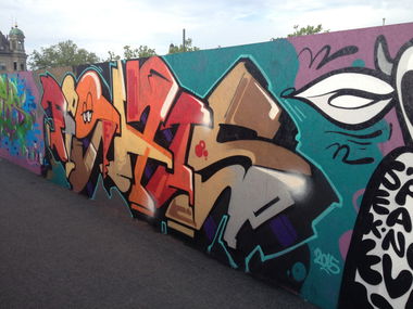 Graffiti Wall - Photo by Vinc13 - Fights, STR, ZH (2015)
