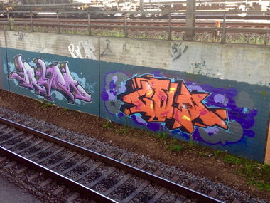 Graffiti Wall in Basel - Photo by Vinc13 - Dream, TWS, KNX