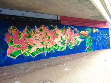 Graffiti Wall in Bern - Photo by Vinc13 - KamOne, Bern (2014)