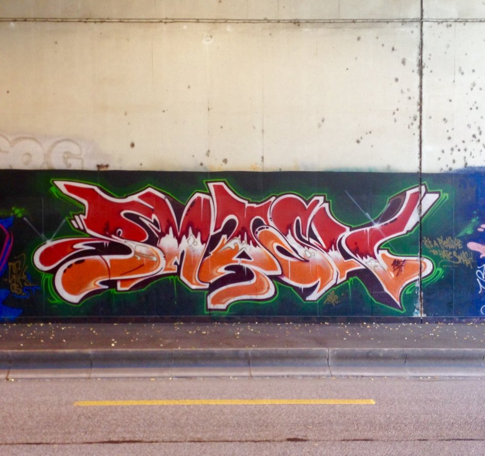 Graffiti Wall in Basel - Photo by Vinc13 - Smash137, Basel