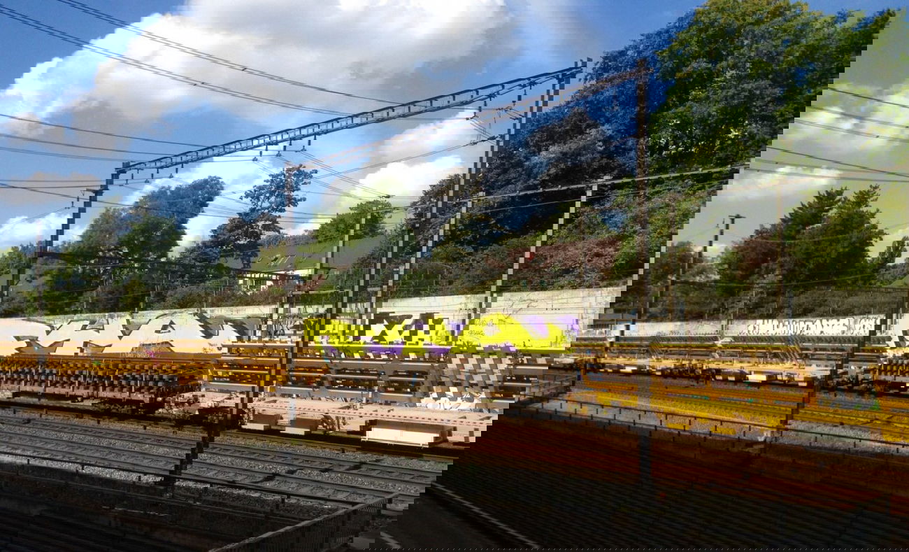 Graffiti Train in Basel - Photo by Vinc13 - FYA, Fuck, You