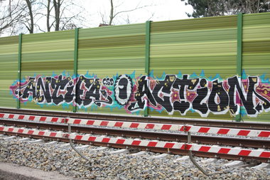 Graffiti Bombing in Leipzig - Photo by VincentVega - Antifa, Action, Csd (2013)