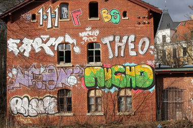 Graffiti Wall in Leipzig - Photo by VincentVega - 1+1=1, FBS, FARM