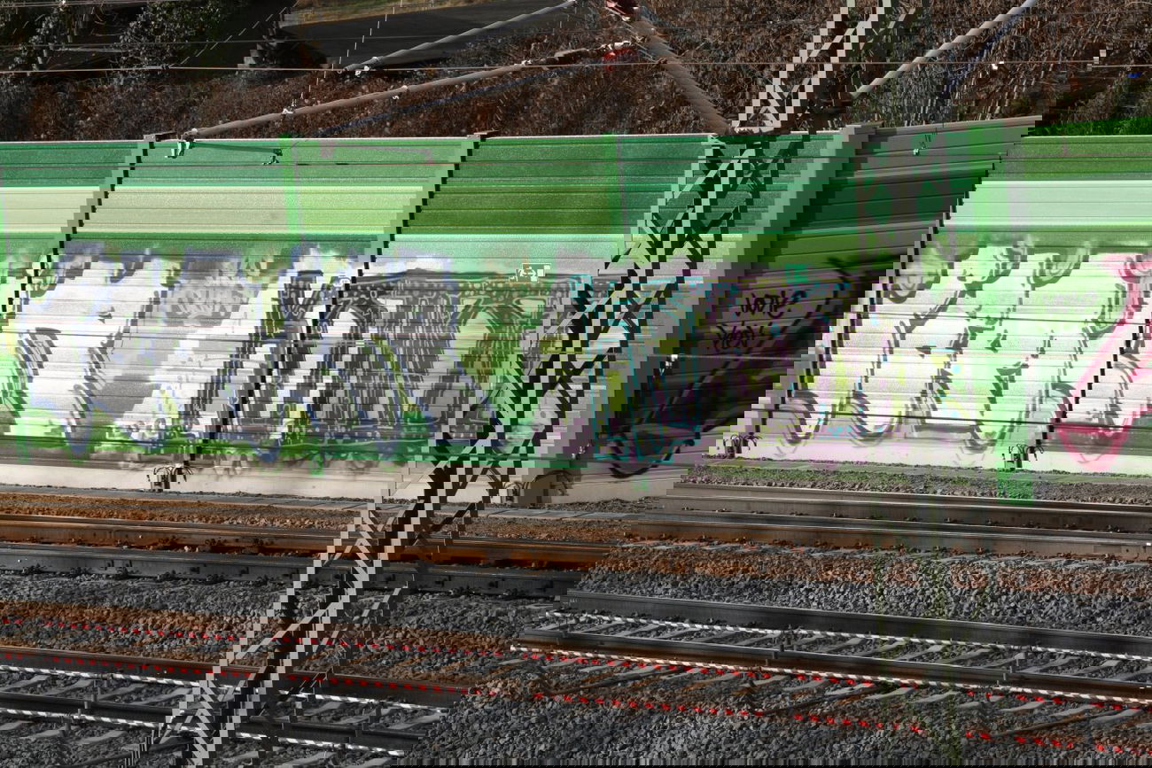 Graffiti Wall in Leipzig - Photo by VincentVega - Femik, org, komox (2013)