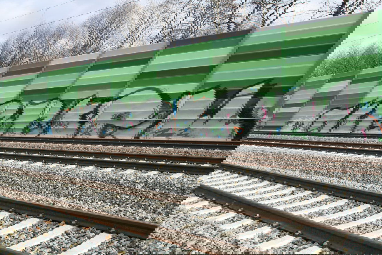 Graffiti Bombing in Leipzig - Photo by VincentVega - org, crew, mies (2013)