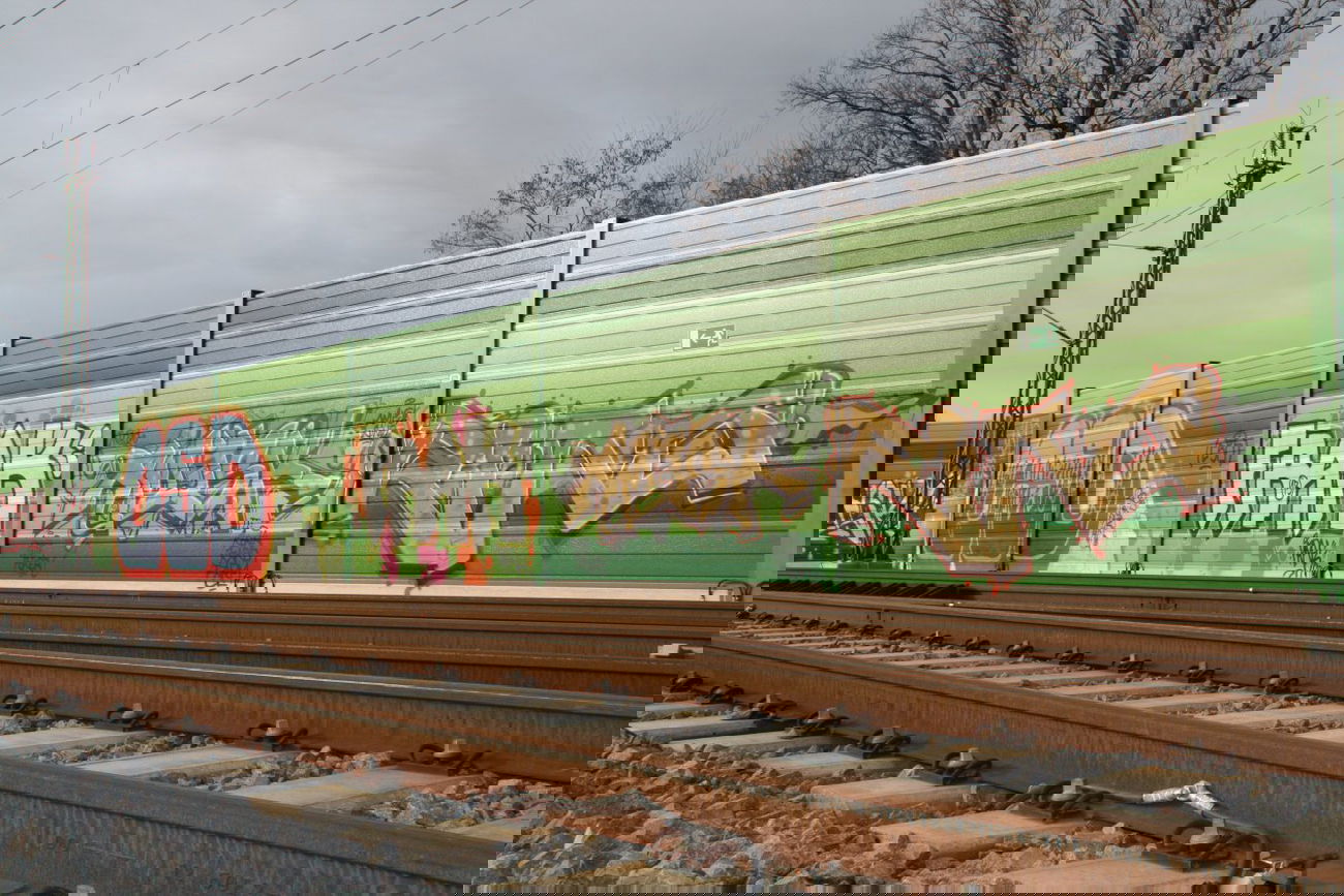 Graffiti Bombing in Leipzig - Photo by VincentVega - Csd, Frak, Amisk (2013)