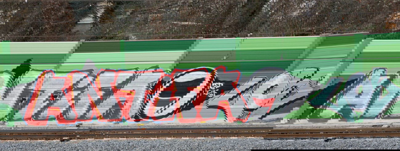 Graffiti Bombing in Leipzig - Photo by VincentVega - Antifa, csd, los (2013)