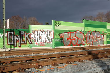 Graffiti Wall in Leipzig - Photo by VincentVega - Omek, rhk, Hsky (2013)