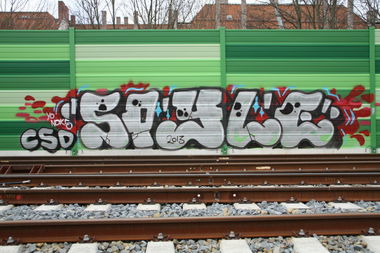 Graffiti Bombing in Leipzig - Photo by VincentVega - spyle, csd (2013)