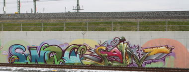 Graffiti Wall in Leipzig - Photo by VincentVega - Snow, 21, snow