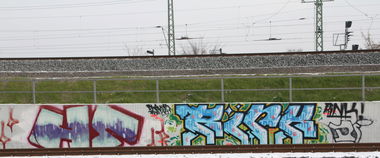 Graffiti Wall in Leipzig - Photo by VincentVega - hs, rink
