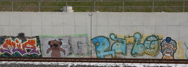 Graffiti Bombing in Leipzig - Photo by VincentVega - mia, td, rambo