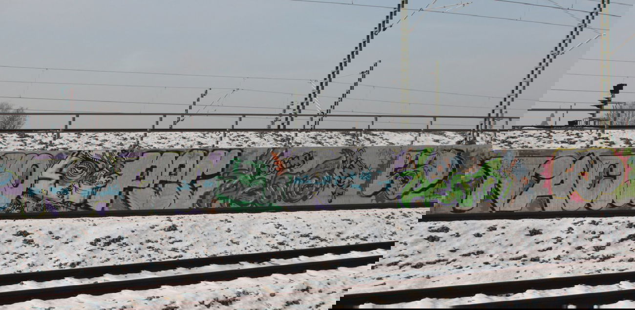 Graffiti Bombing in Leipzig - Photo by VincentVega - Nacho, Peg, bros (2012)