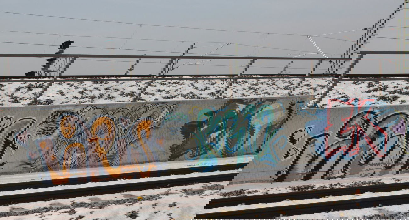 Graffiti Wall in Leipzig - Photo by VincentVega - virus, benz, elmex (2012)