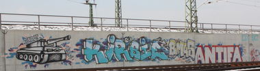 Graffiti Wall in Leipzig - Photo by VincentVega - Kirbie, tca, rcs (2021)