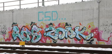 Graffiti Bombing in Leipzig - Photo by VincentVega - radicals, rcs, zonk (2012)