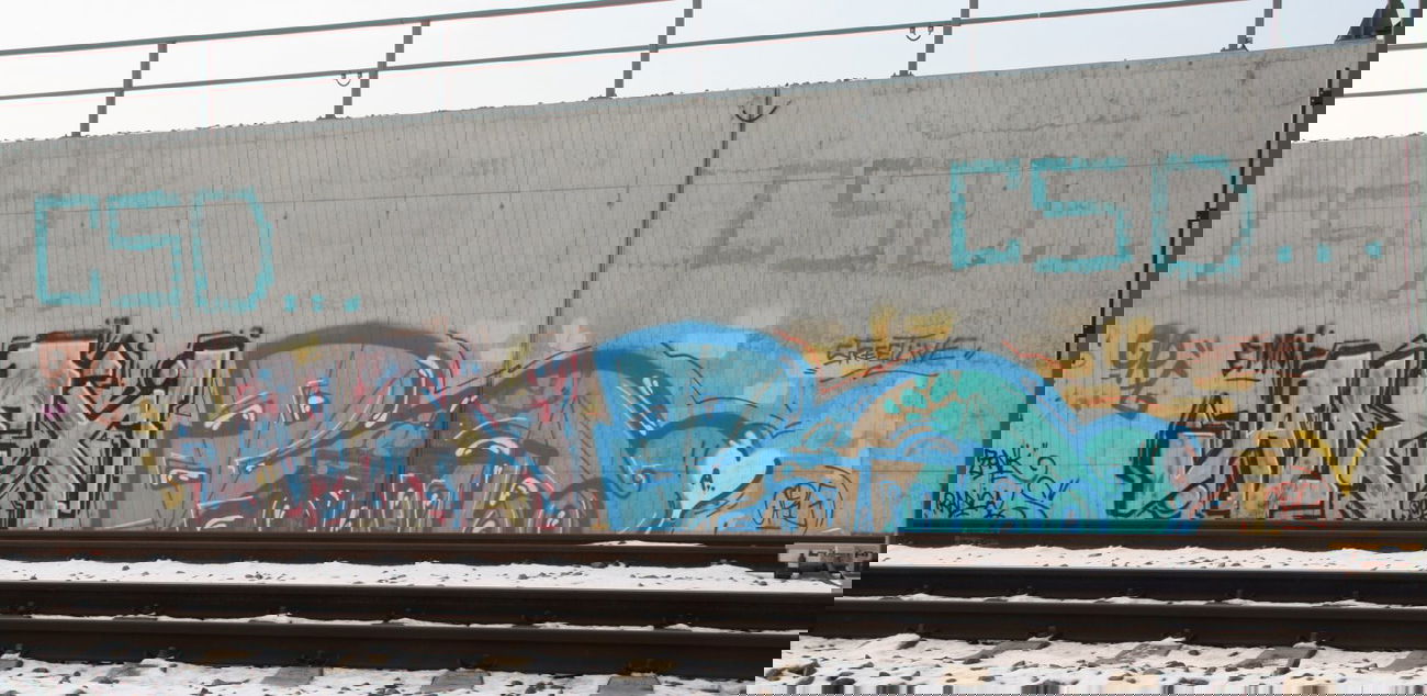 Graffiti Wall in Leipzig - Photo by VincentVega - Org, Alex, EMN