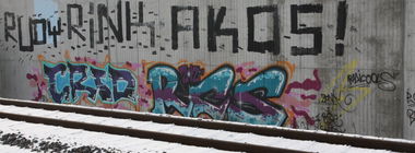 Graffiti Bombing in Leipzig - Photo by VincentVega - rudy, rink, akos (2012)
