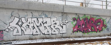 Graffiti Bombing in Leipzig - Photo by VincentVega - Lampe, usw, Murq