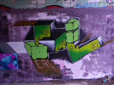 Graffiti Wall in Hamburg - Photo by VollePulle - optik, trip, eac (2013)