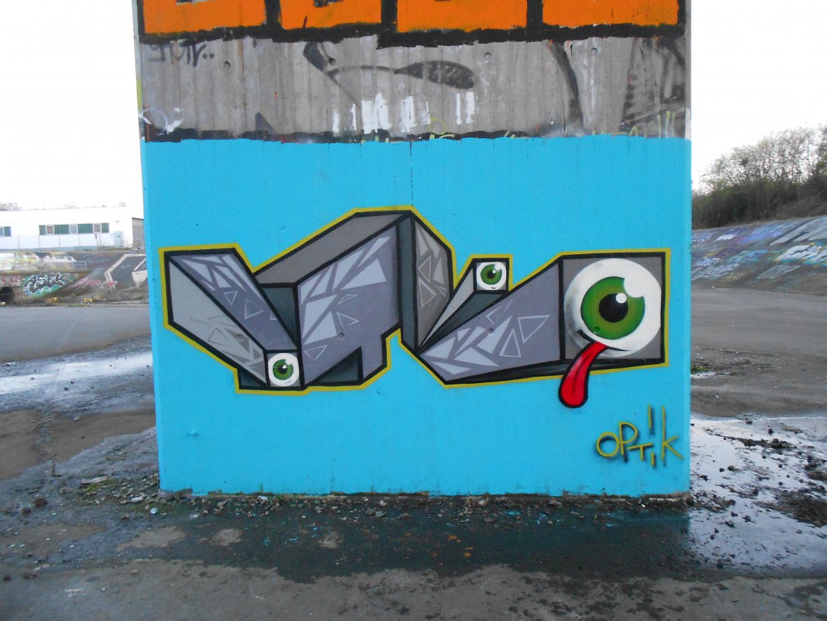 Graffiti Wall in Hamburg - Photo by VollePulle - optik, otk, eac (2014)